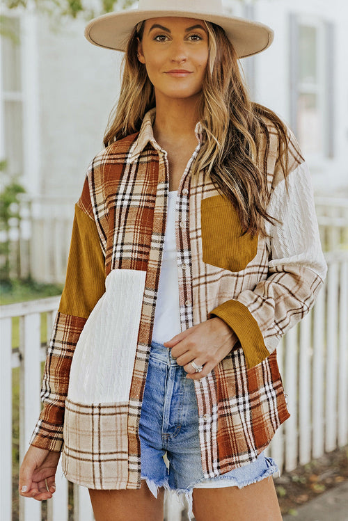 Plaid Pocket Shirt Jacket