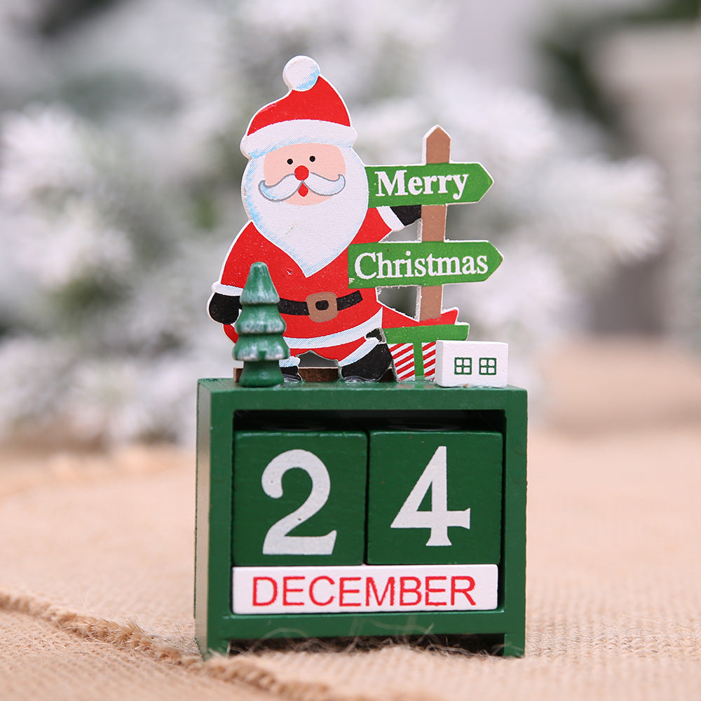 Christmas wooden calendar decorations