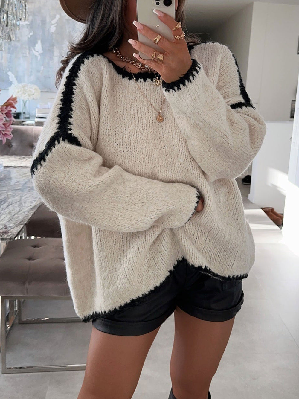 Women's Pullover Long Sleeve Casual Sweater