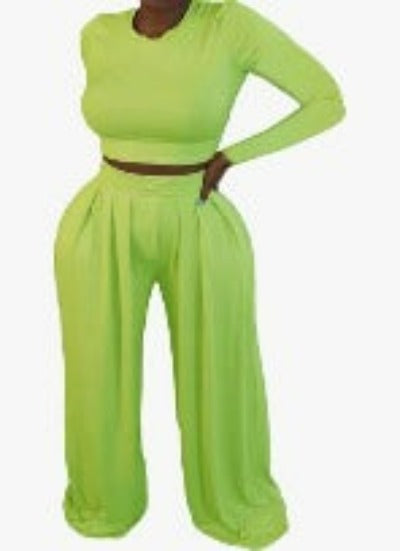 Sets Wide Two Piece high-waist pants